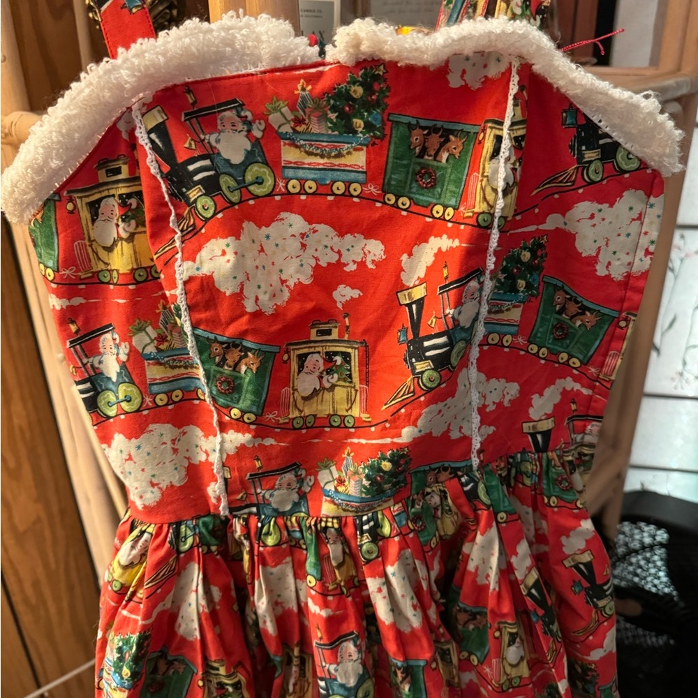 Handmade “Santa Train” Dress